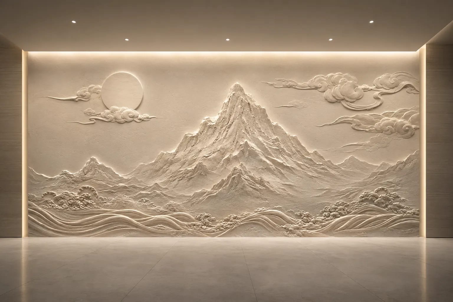 层峦叠影 · 05,山水意境浮雕空间效果参考