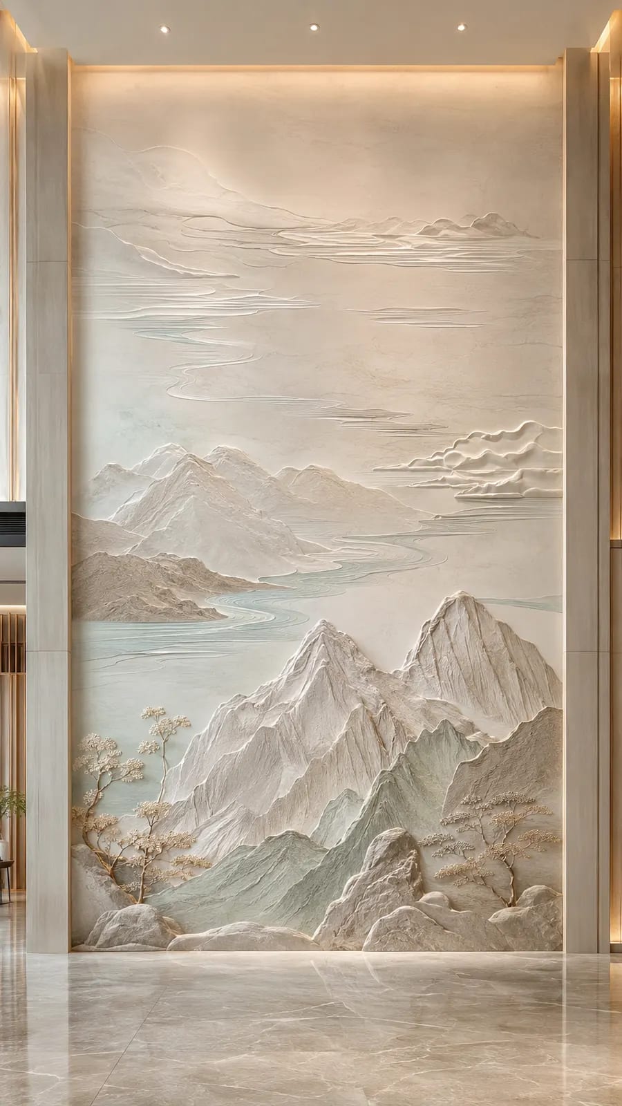 层峦叠影 · 03,山水意境浮雕空间效果参考