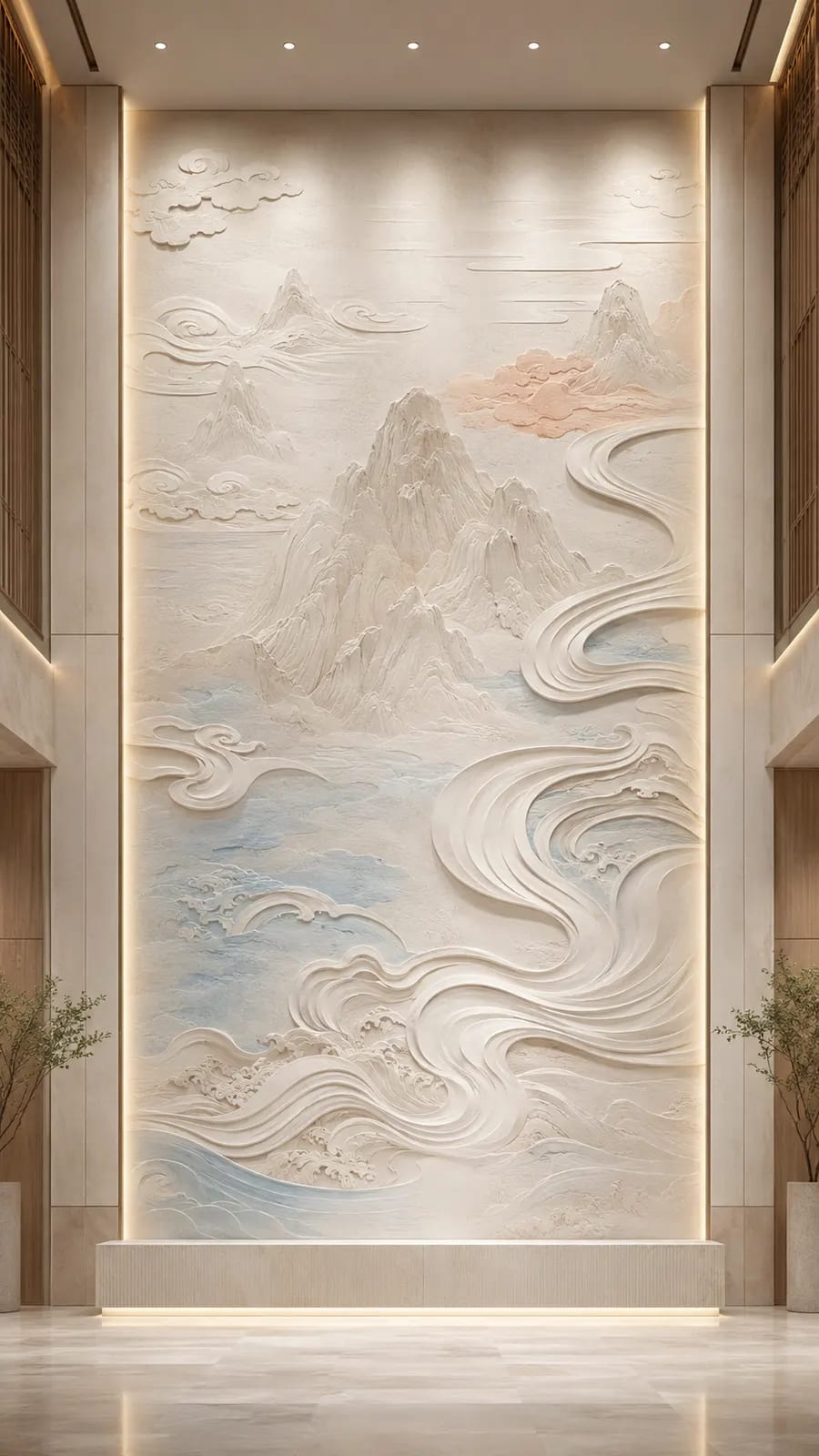 潮生万象 · 03,海潮波纹浮雕空间效果参考