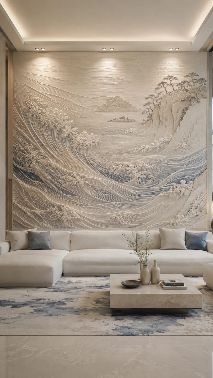 千里江潮 · 03,海潮波纹浮雕空间效果参考