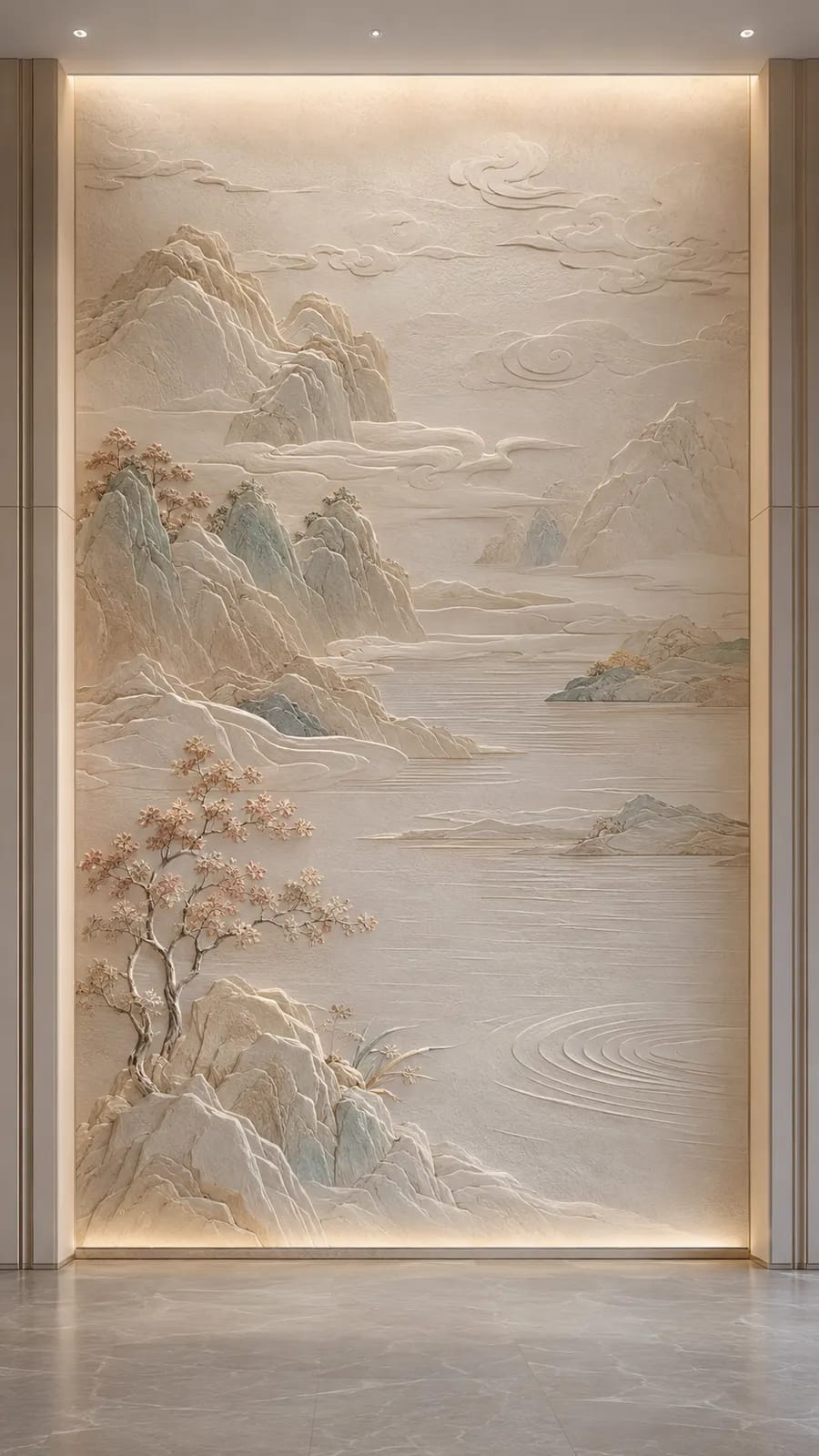 山月照庭 · 07,山水意境浮雕空间效果参考