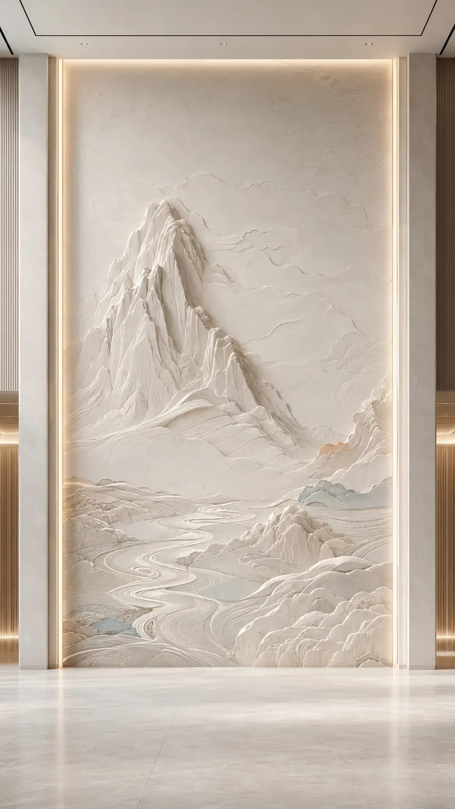 溪山无尽 · 02,山水意境浮雕空间效果参考
