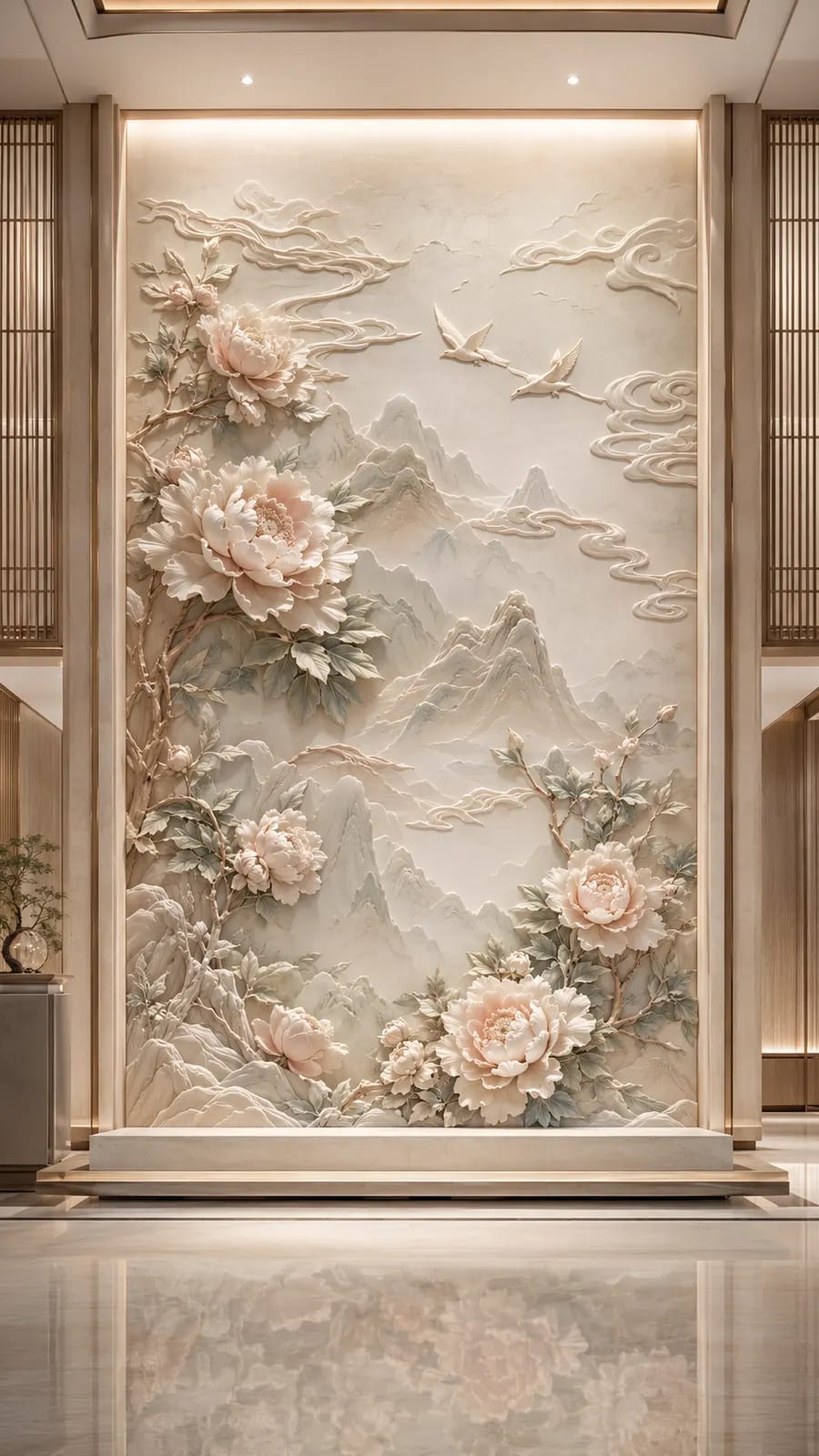 繁花入境 · 05,花鸟清韵浮雕空间效果参考