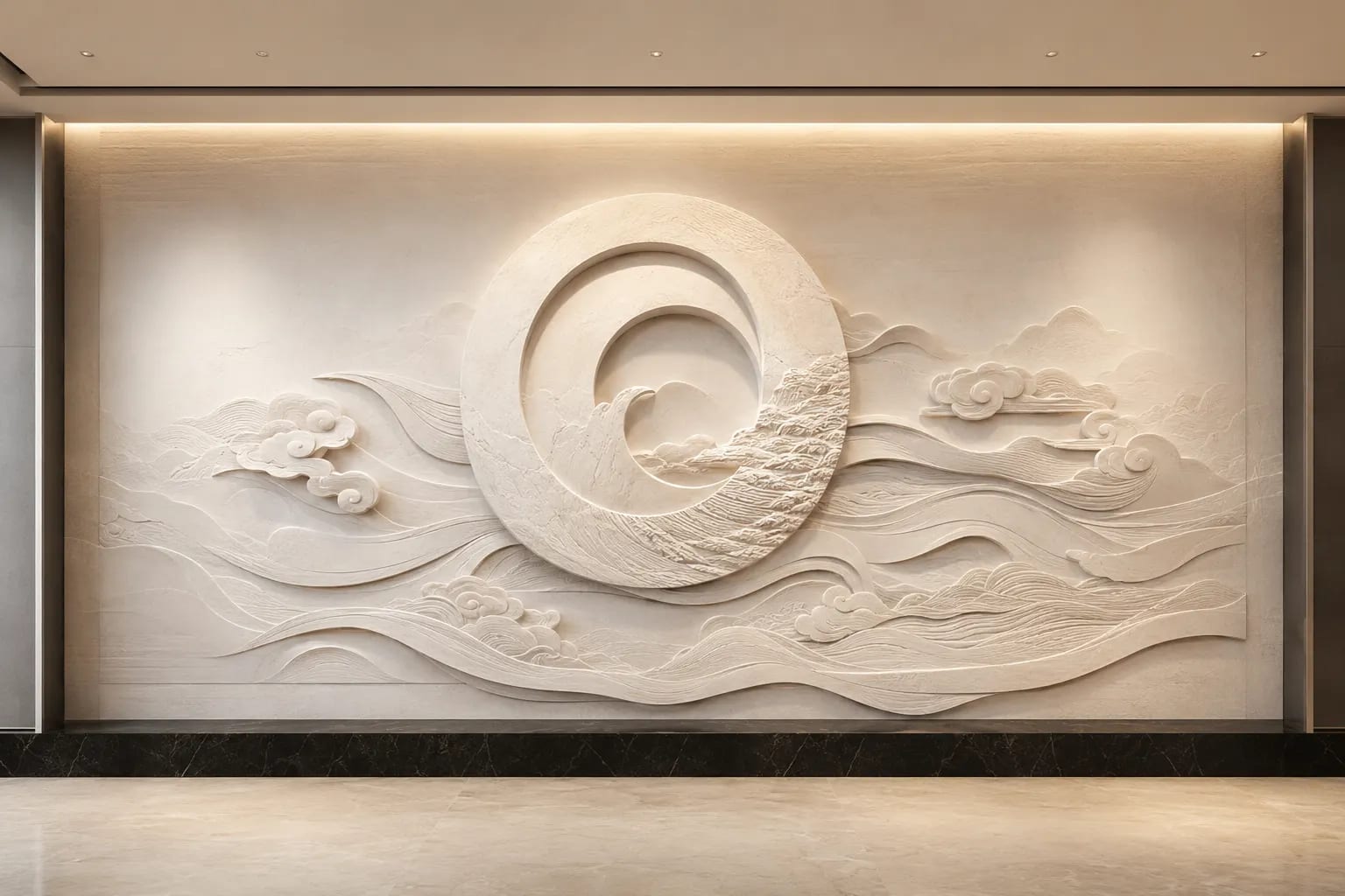 云涌长风 · 03,海潮波纹浮雕空间效果参考