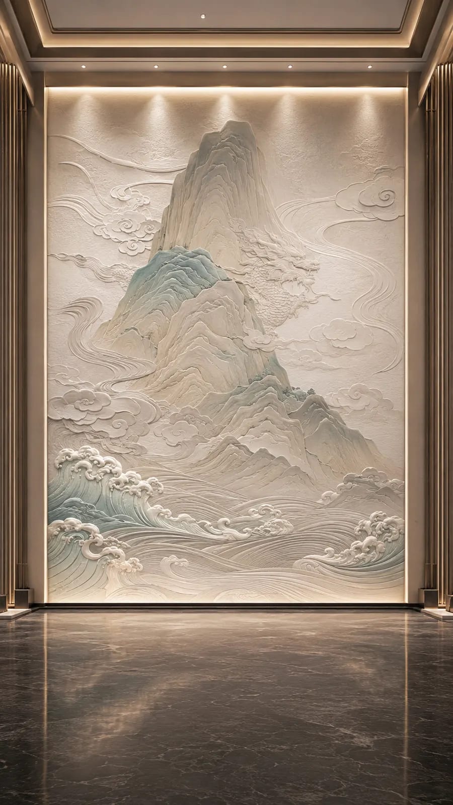空山新雨 · 08,山水意境浮雕空间效果参考