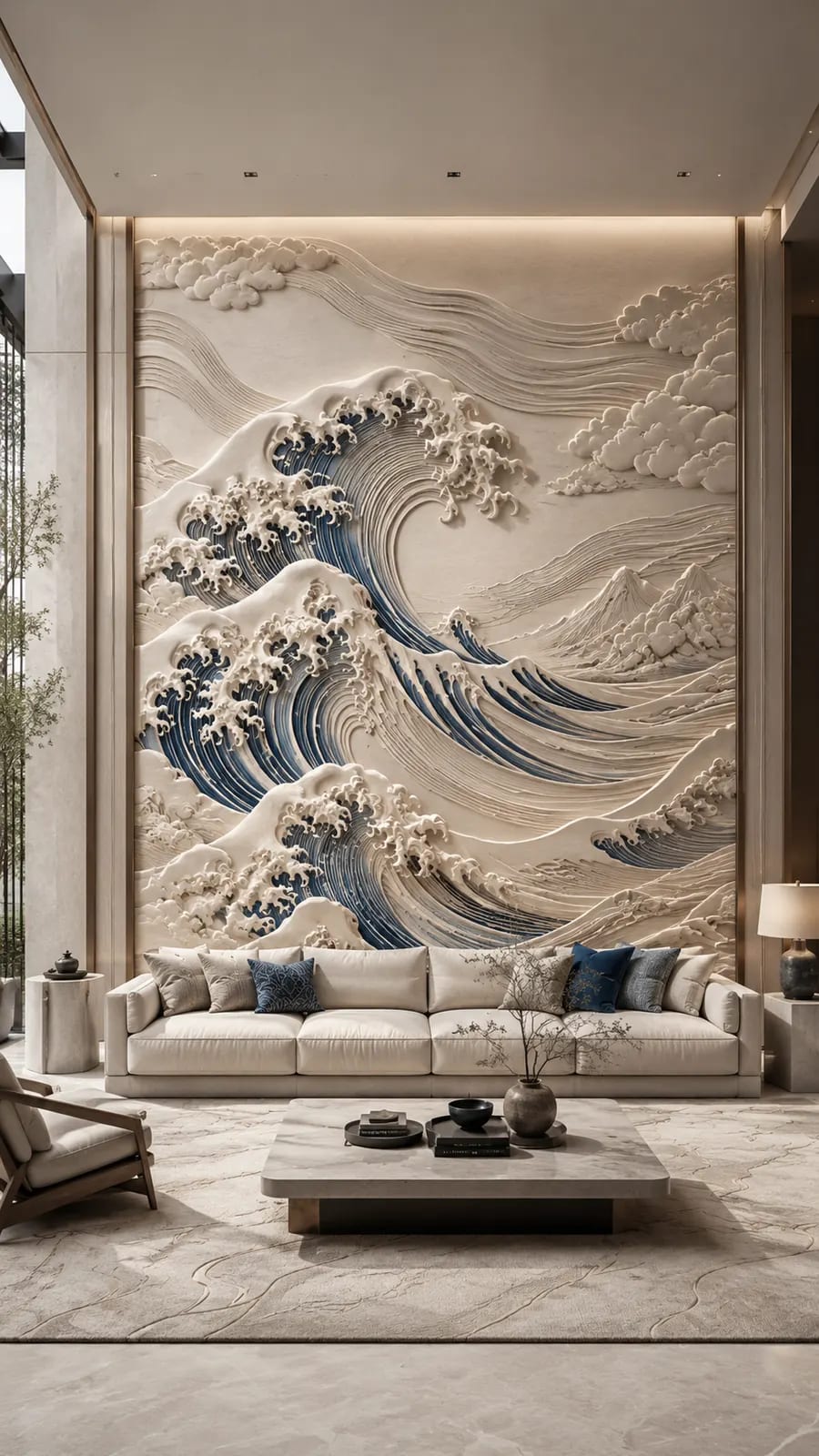 云水相生 · 03,海潮波纹浮雕空间效果参考