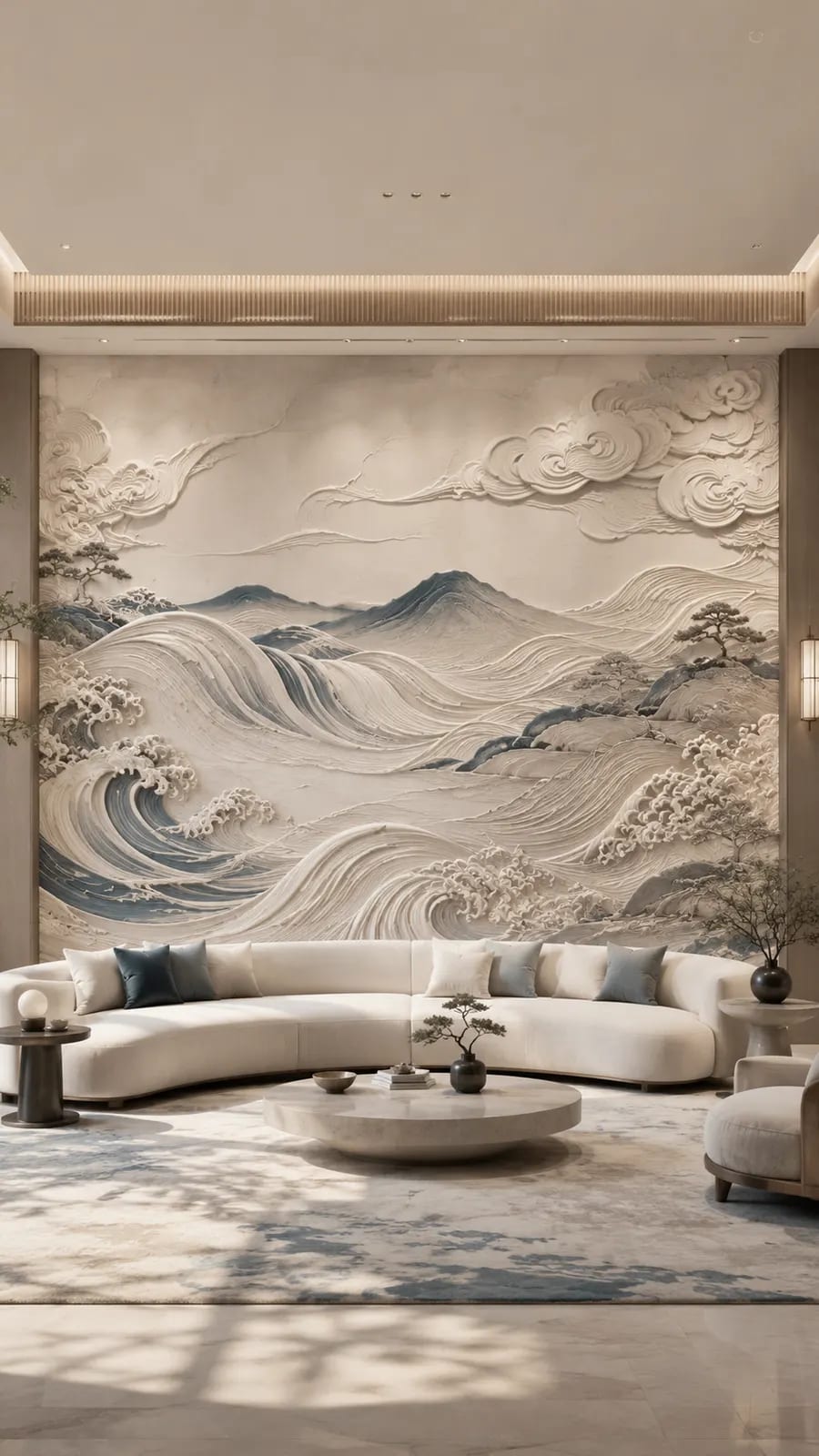 海天一色 · 03,海潮波纹浮雕空间效果参考