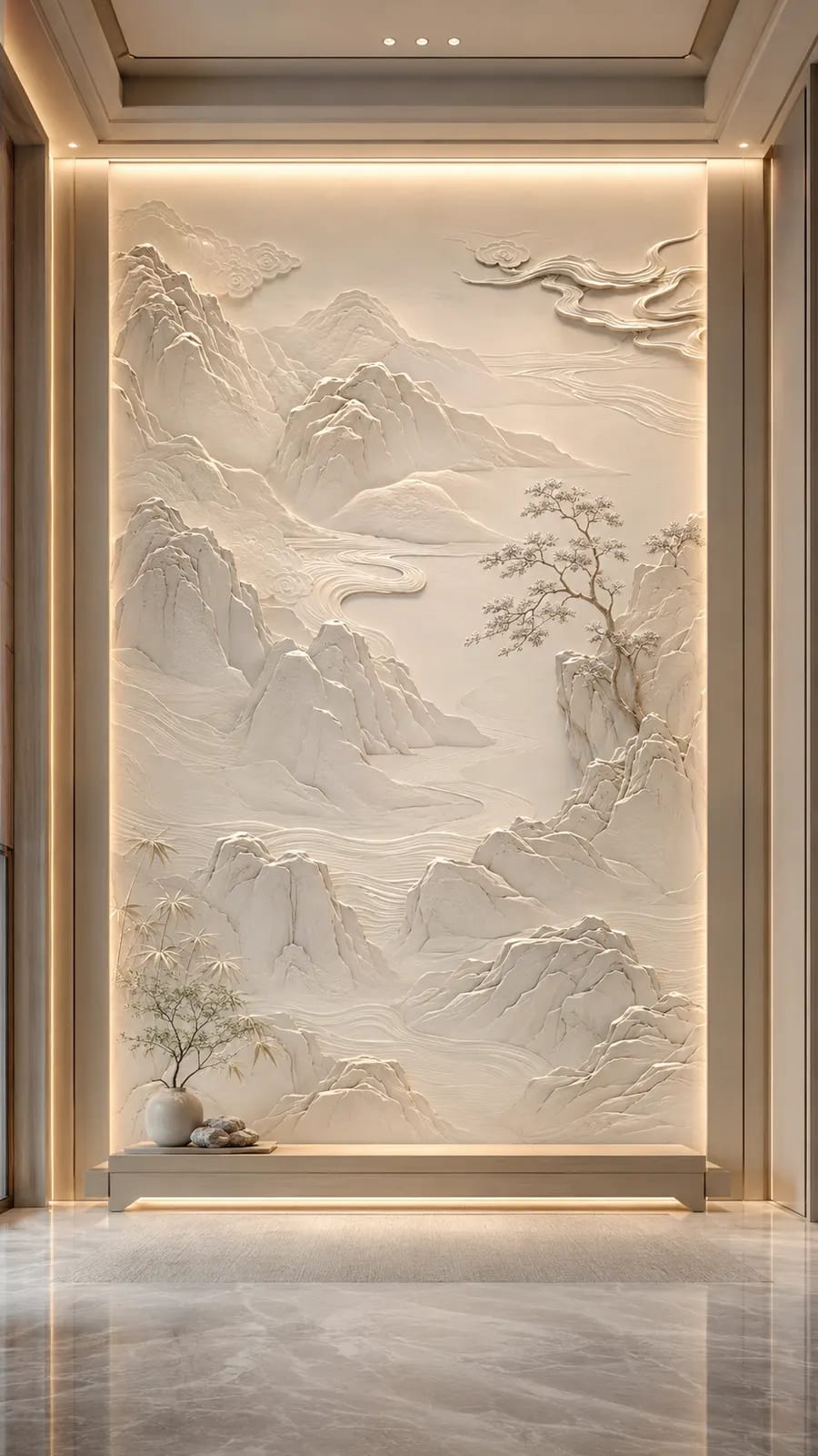 云起山川 · 02,山水意境浮雕空间效果参考